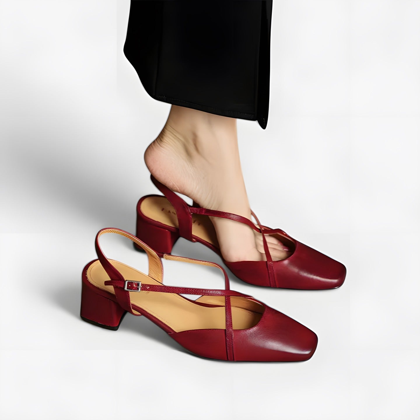 Evana | Sandales femme à talon chic Rouge