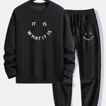Ensemble — sweat à col rond à slogan « It Is What It Is » & pantalon de jogging