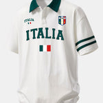 Ensemble — polo à imprimé Italia et col contrastant & short en coton à cordon