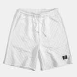 Ensemble — chemise à col officier à damier & short jacquard à damier