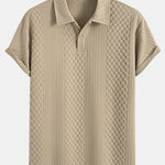 Ensemble — polo jacquard à losanges géométriques & short