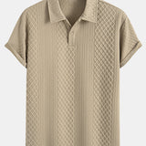 Ensemble — polo jacquard à losanges géométriques & short