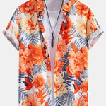 Ensemble — chemise à imprimé fleurs tropicales & short de bain à cordon