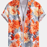 Ensemble — chemise à imprimé fleurs tropicales & short de bain à cordon