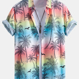 Ensemble — chemise à imprimé palmiers et mouettes & short de bain