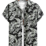 Ensemble Améline — chemise à imprimé plantes tropicales & short de bain à cordon