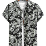 Ensemble Améline — chemise à imprimé plantes tropicales & short de bain à cordon