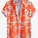 Ensemble — chemise à imprimé flore tropicale et palmiers & short de bain