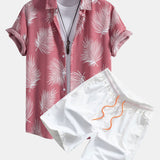 Ensemble Améline — chemise à imprimé feuilles & short de bain