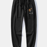 Ensemble — sweat à col rond coupe décontractée à imprimé ours & pantalon de jogging