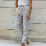 Jacqueline | Pantalon fuselé à cordon et ourlet revers