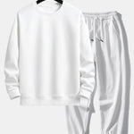 Ensemble — sweat basique à col rond coupe décontractée & pantalon de jogging