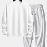 Ensemble — sweat basique à col rond coupe décontractée & pantalon de jogging