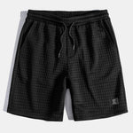 Ensemble — chemise gaufrée à manches courtes & short gaufré à cordon