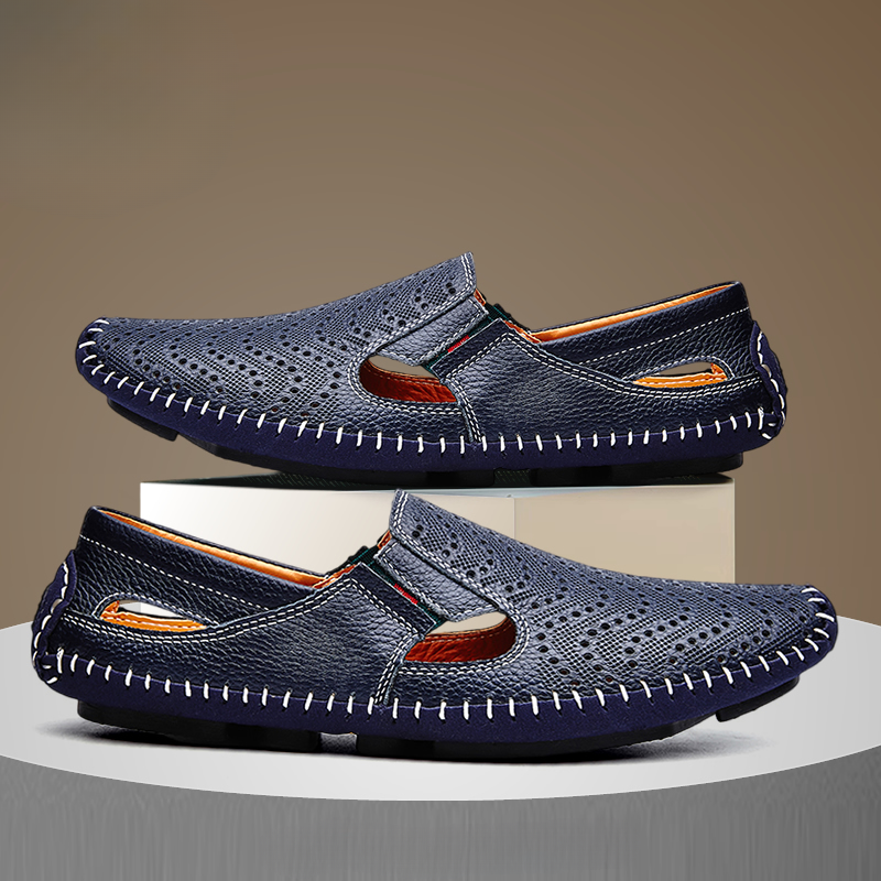 PERFORATED LEATHER SANDALS FOR MEN