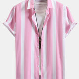 Ensemble Bérénice — chemise à imprimé rayé & short de bain