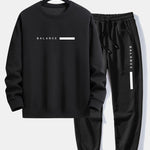 Ensemble — sweat à col rond à imprimé rayé & pantalon de jogging