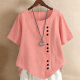 Clémentine | Blouse à boutonnage asymétrique