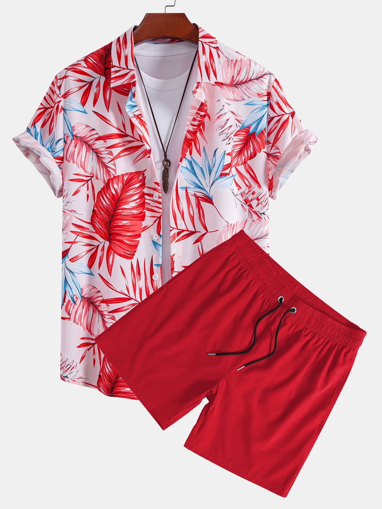 Ensemble Améline — chemise à imprimé tropical & short de bain