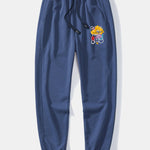 Ensemble — sweat à col rond coupe décontractée à imprimé ours graffiti & pantalon de jogging