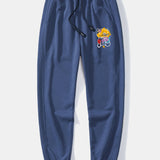 Ensemble — sweat à col rond coupe décontractée à imprimé ours graffiti & pantalon de jogging