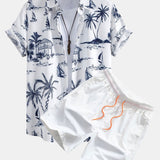Ensemble — chemise à imprimé nautique & short de bain