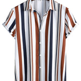 Ensemble Capucine — chemise à rayures colorées & short de bain