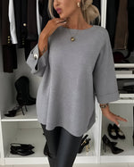 Gisèle | Pull à encolure bateau et boutons décoratifs