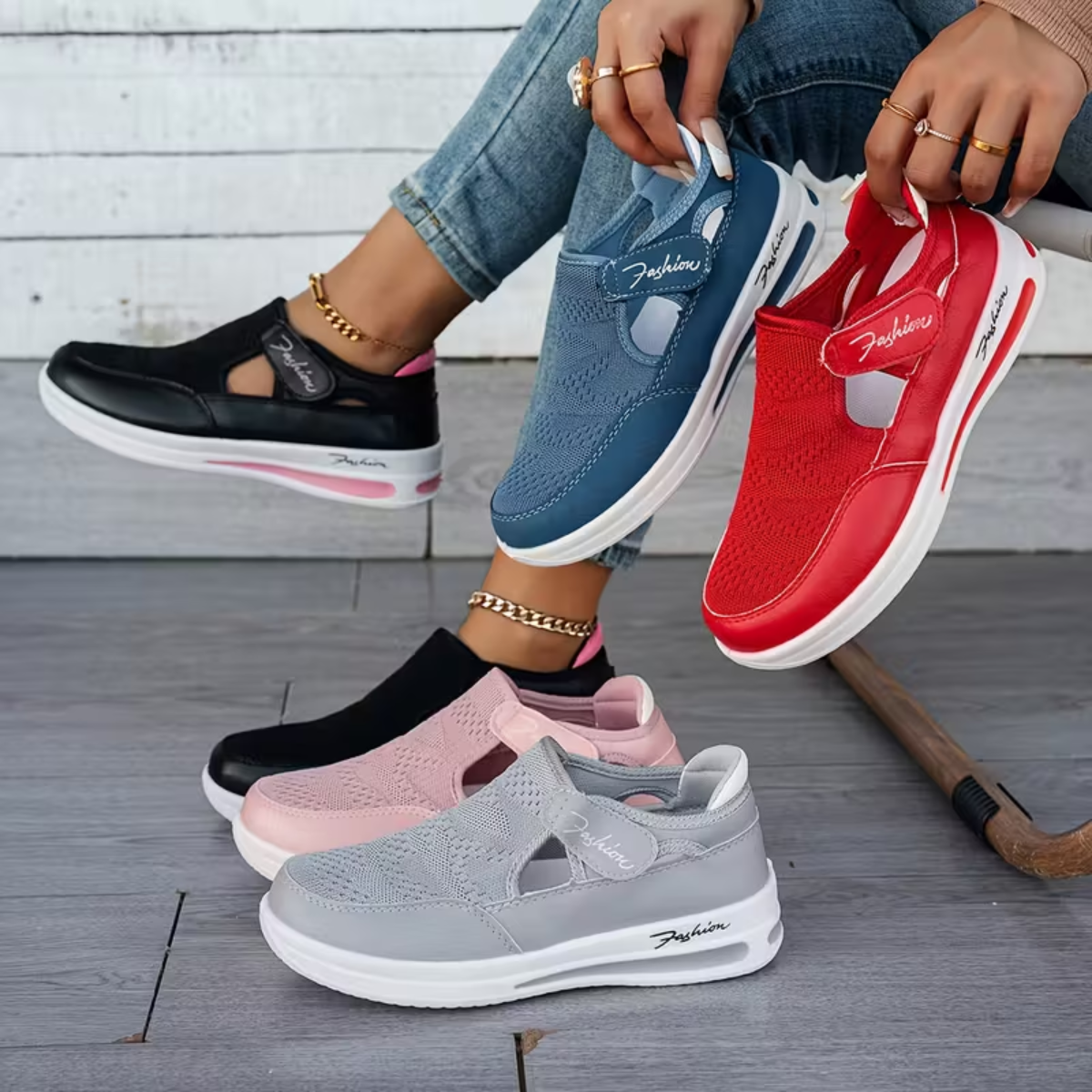 Allison™ Orthopedic Sneakers Rose, photo studio