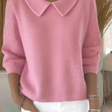 Dorothée | Pull en maille fine à col Claudine