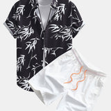Ensemble — chemise à imprimé feuilles de bambou & short de bain