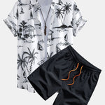 Ensemble — chemise à imprimé nautique & short de bain