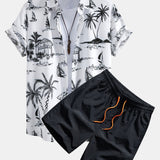 Ensemble — chemise à imprimé nautique & short de bain