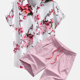 Ensemble Capucine — chemise à imprimé floral & short de bain