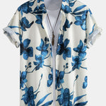 Ensemble Améline — chemise à imprimé floral à l'encre & short de bain