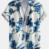 Ensemble Améline — chemise à imprimé floral à l'encre & short de bain
