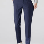 Ensemble — polo jacquard contrastant & pantalon fuselé coupe slim
