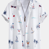 Ensemble — chemise à imprimé palmiers nautique & short de bain à cordon