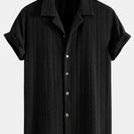 Ensemble Capucine — chemise cubaine texturée jacquard & short texturé froissé à cordon
