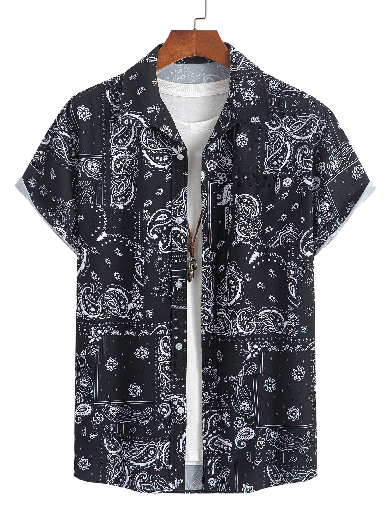Ensemble — chemise à imprimé paisley & short de bain à cordon