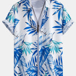 Ensemble — chemise à imprimé feuilles tropicales & short de bain mi-long à cordon