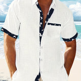 LINEN BLEND LAPEL SHIRT FOR MEN