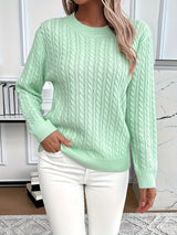 Armelle | Pull en maille à torsades et col rond