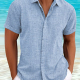 LINEN LAPEL SHIRT FOR MEN