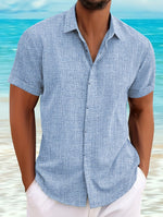 LINEN LAPEL SHIRT FOR MEN