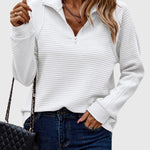Christine — Pull élégant à demi zip