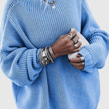 Esther | Pull ample en grosse maille à manches raglan