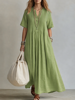 Maylis | Robe élégante à col V