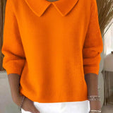 Dorothée | Pull en maille fine à col Claudine