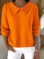 Dorothée | Pull en maille fine à col Claudine